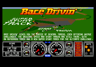 Заставка игры Race Drivin'